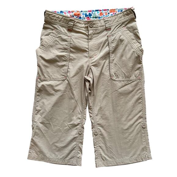 North Face Pants Girls Large Roll Tab Capri Adjustable Nylon Outdoor Hiking - Picture 1 of 15